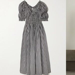 NWT Doen Ischia Dress Gingham Plaid Size XS